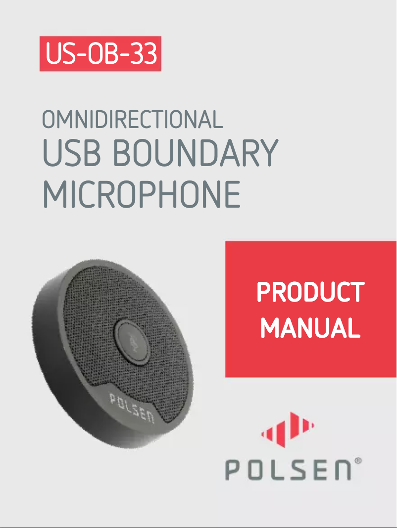 Page n°1 - Manuel utilisateur Polsen Omnidirectional USB Boundary US-OB-33