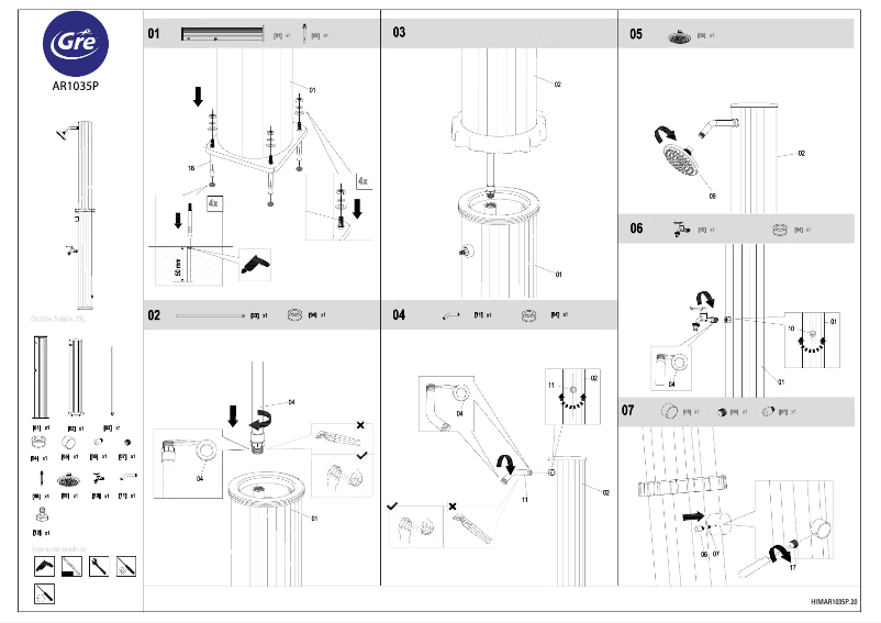 Página 1 del manual Manual de usuario Gre AR1035P