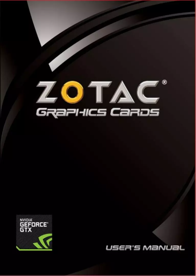 Page n°1 - Manuel utilisateur Zotac GeForce GTX 1050