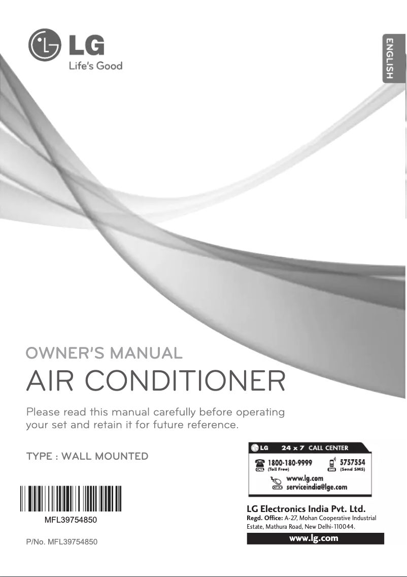 Page n°1 - Manuel utilisateur LG LSN12ARMH