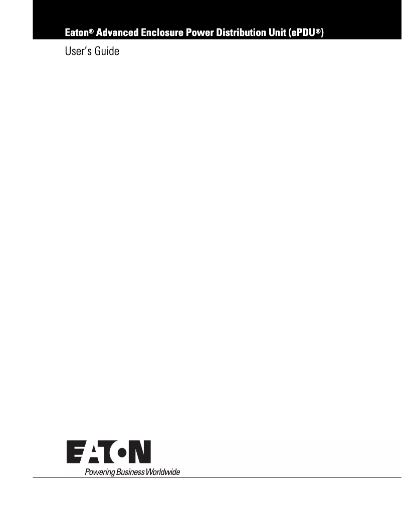 Page n°1 - Manuel utilisateur Eaton ESWB04
