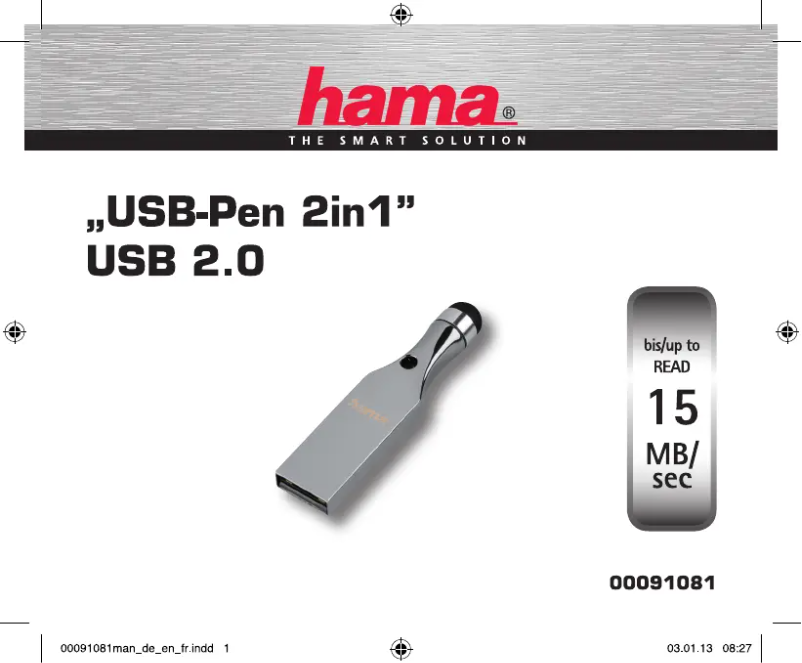 Page n°1 - Manuel utilisateur Hama FlashPen