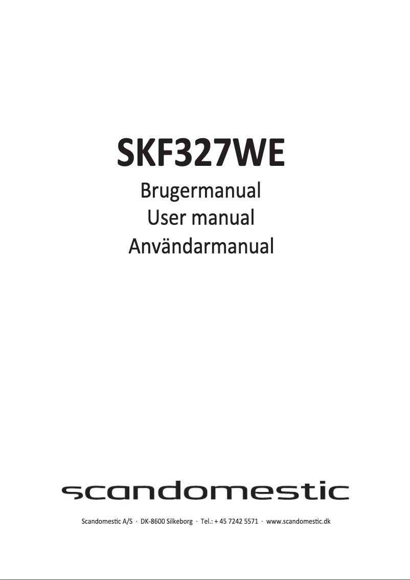 Image de la première page du manuel de l'appareil SKF 327 W