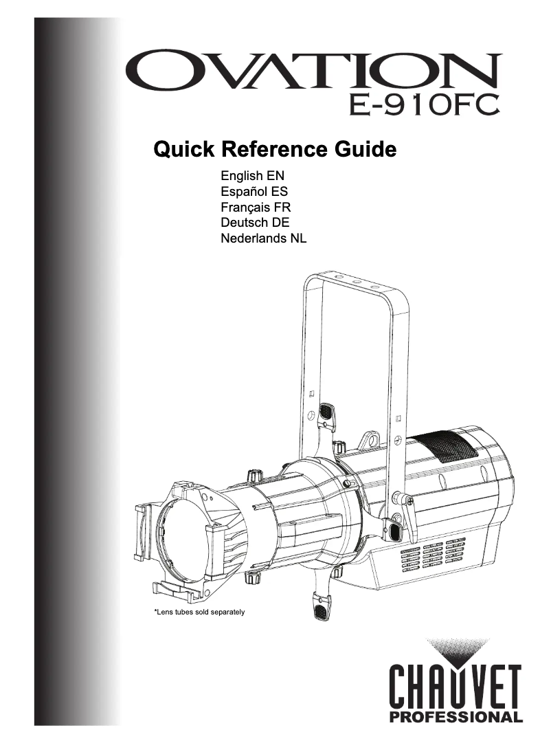 Page 1 de la notice Manuel utilisateur Chauvet Ovation E-910FC