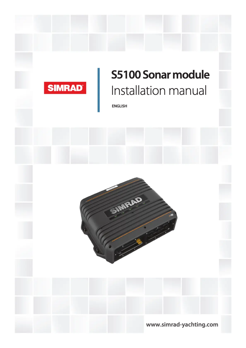 Page n°1 - Manuel utilisateur Simrad S5100