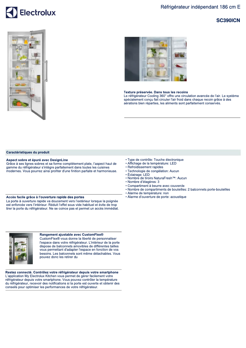 Image de la première page du manuel de l'appareil SC390ICN