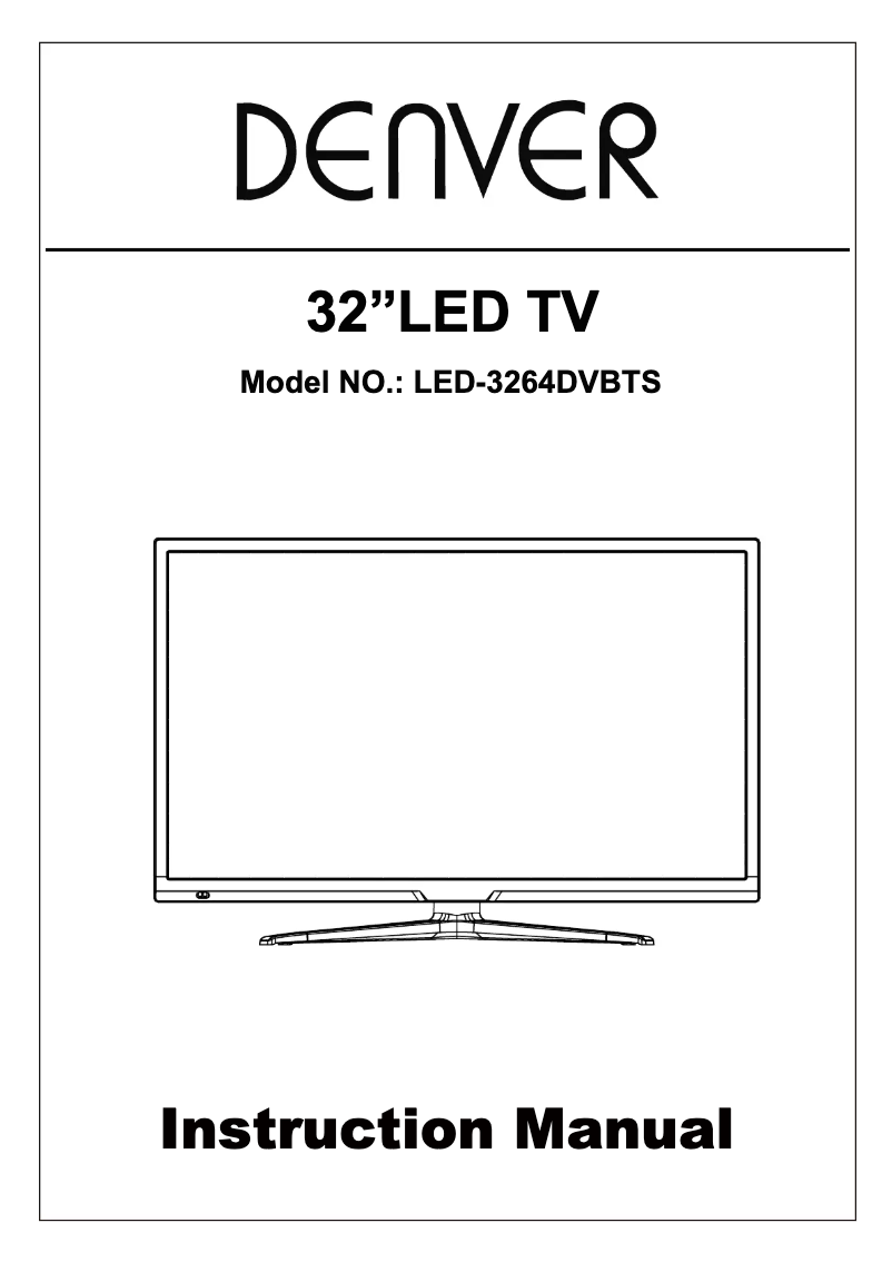 Page 1 de la notice Manuel utilisateur Denver LED-3264DVBTS