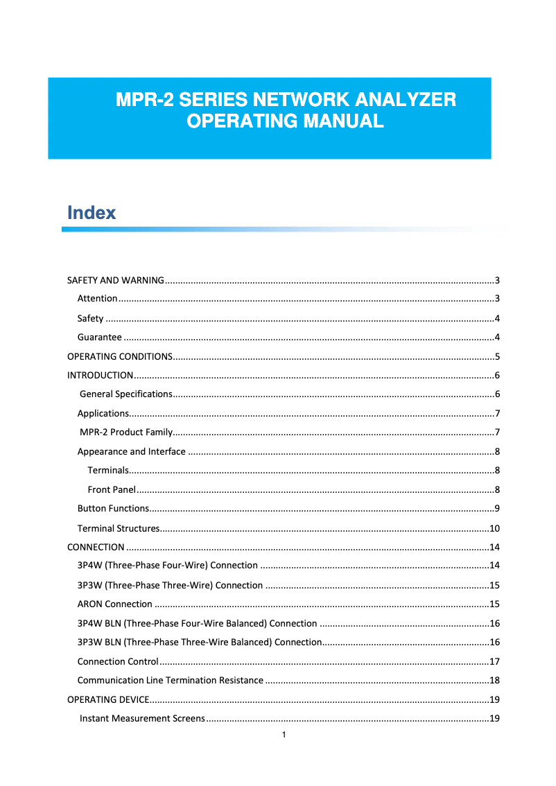 Page 1 de la notice Manuel utilisateur ENTES MPR-2