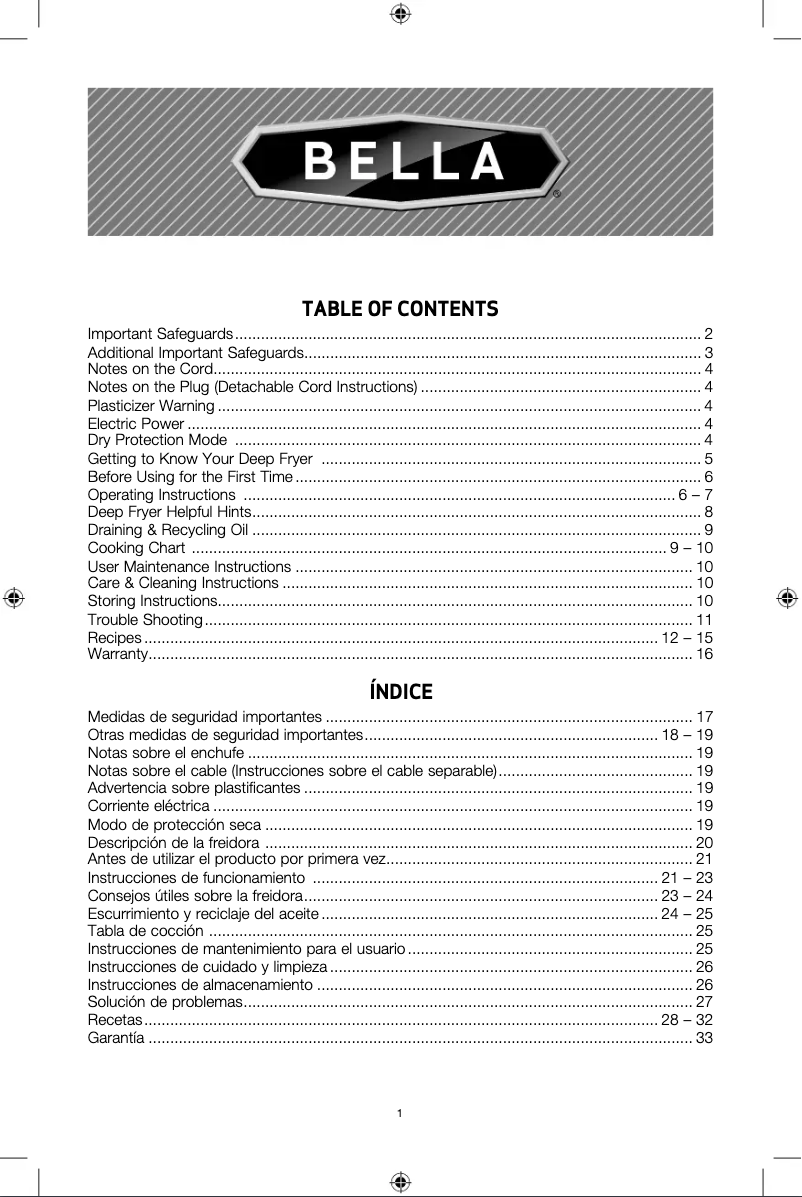 Image de la première page du manuel de l'appareil BLA13691