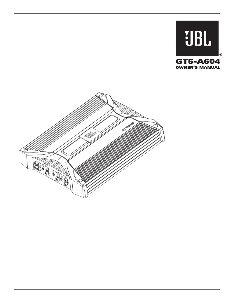 Page n°1 - Manuel utilisateur JBL GT5-A604