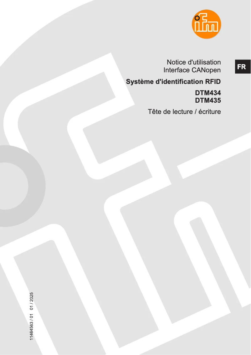 Page n°1 - Manuel utilisateur IFM DTM434