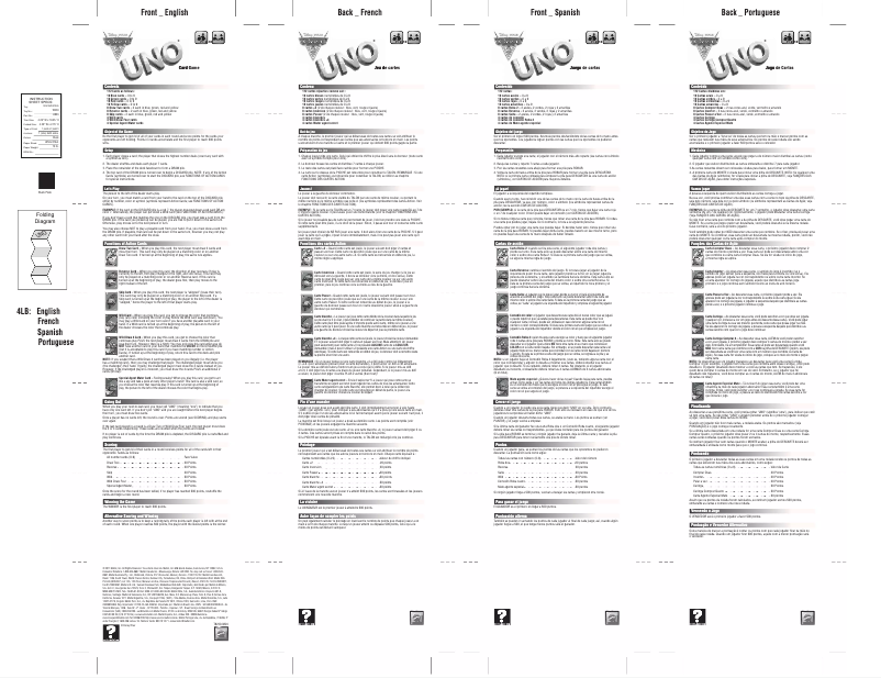 Page 1 de la notice Manuel utilisateur Mattel UNO Cars 2