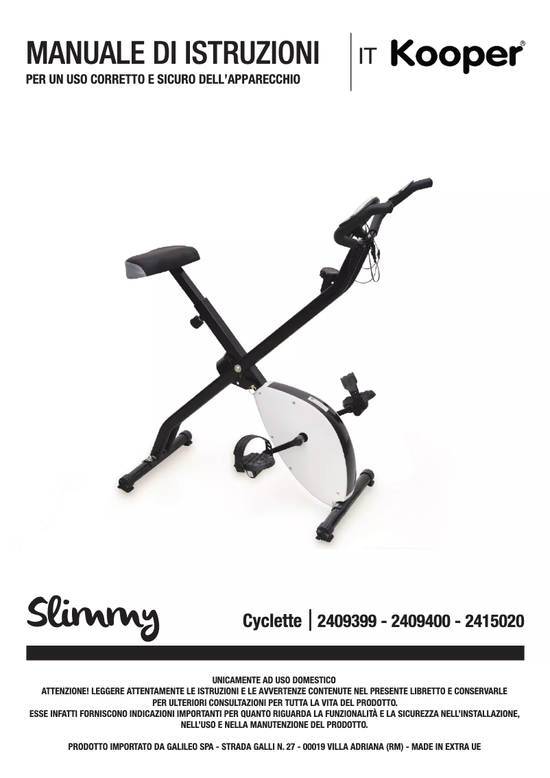 Page 1 de la notice Manuel utilisateur Kooper 2409400