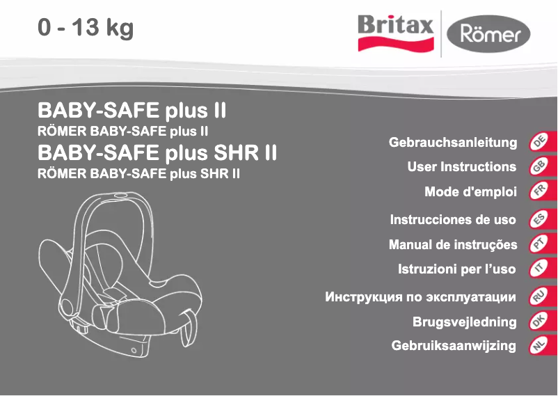 Page 1 de la notice Manuel utilisateur Römer BABY-SAFE plus SHR II