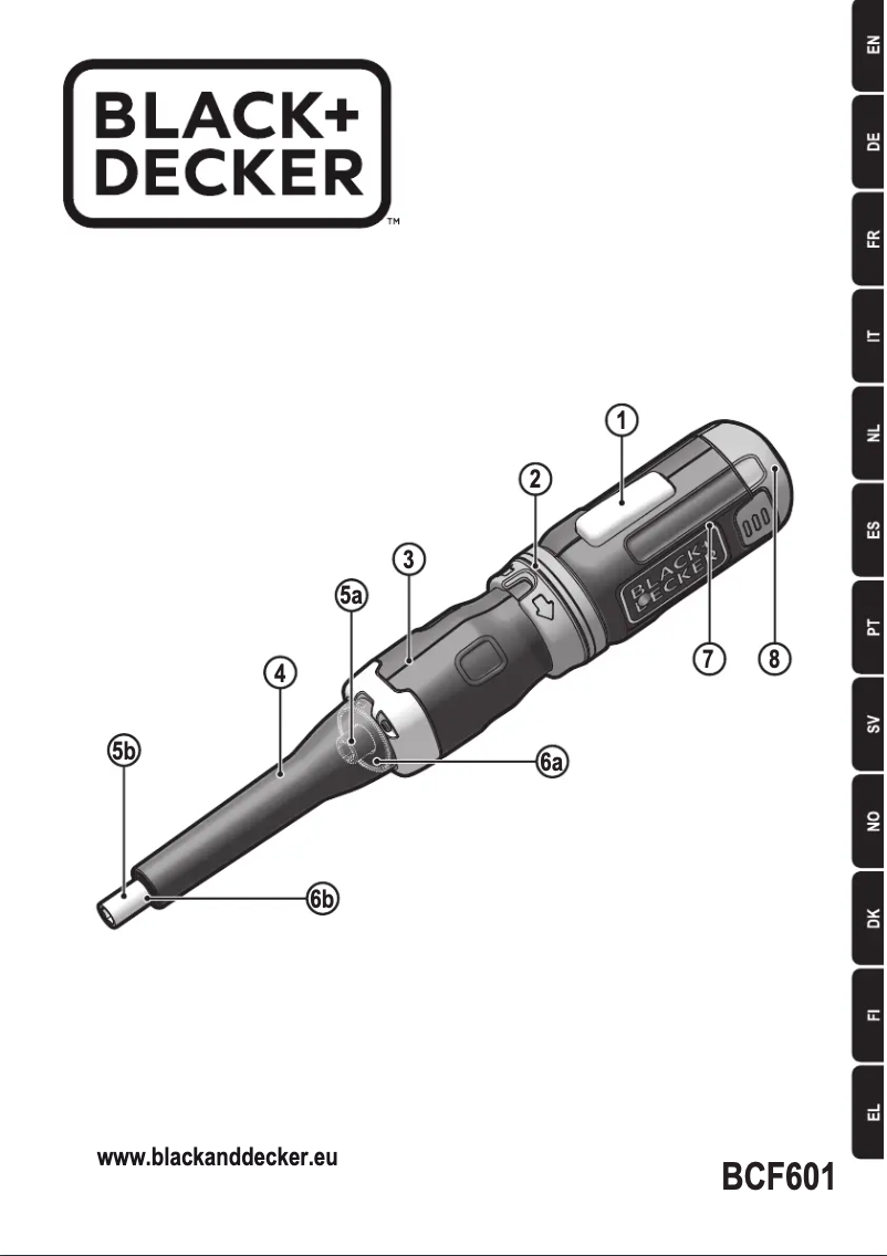 Page 1 de la notice Manuel utilisateur Black & Decker BCF603C-QW
