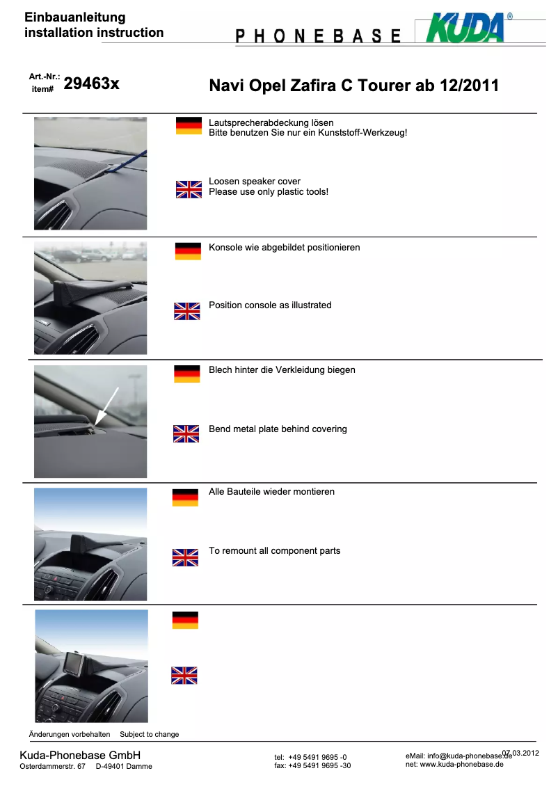 Página 1 del manual Manual de usuario Kuda 294630