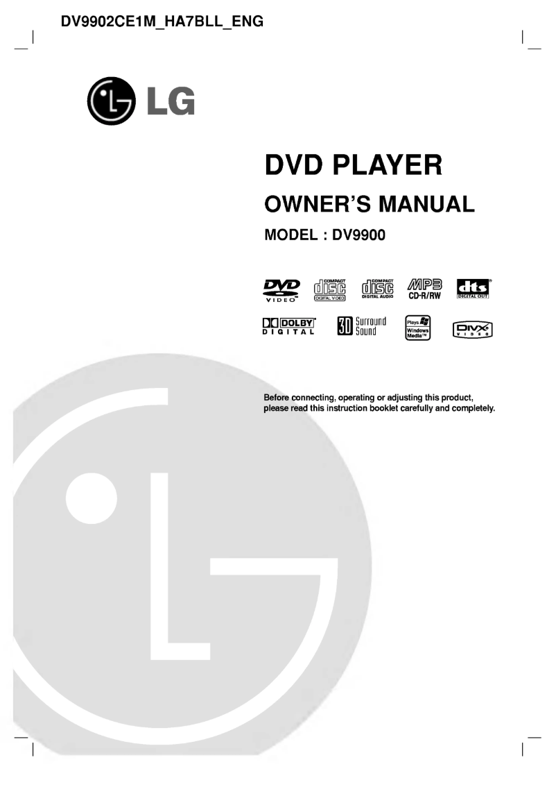 Image de la première page du manuel de l'appareil DV9902CE1M