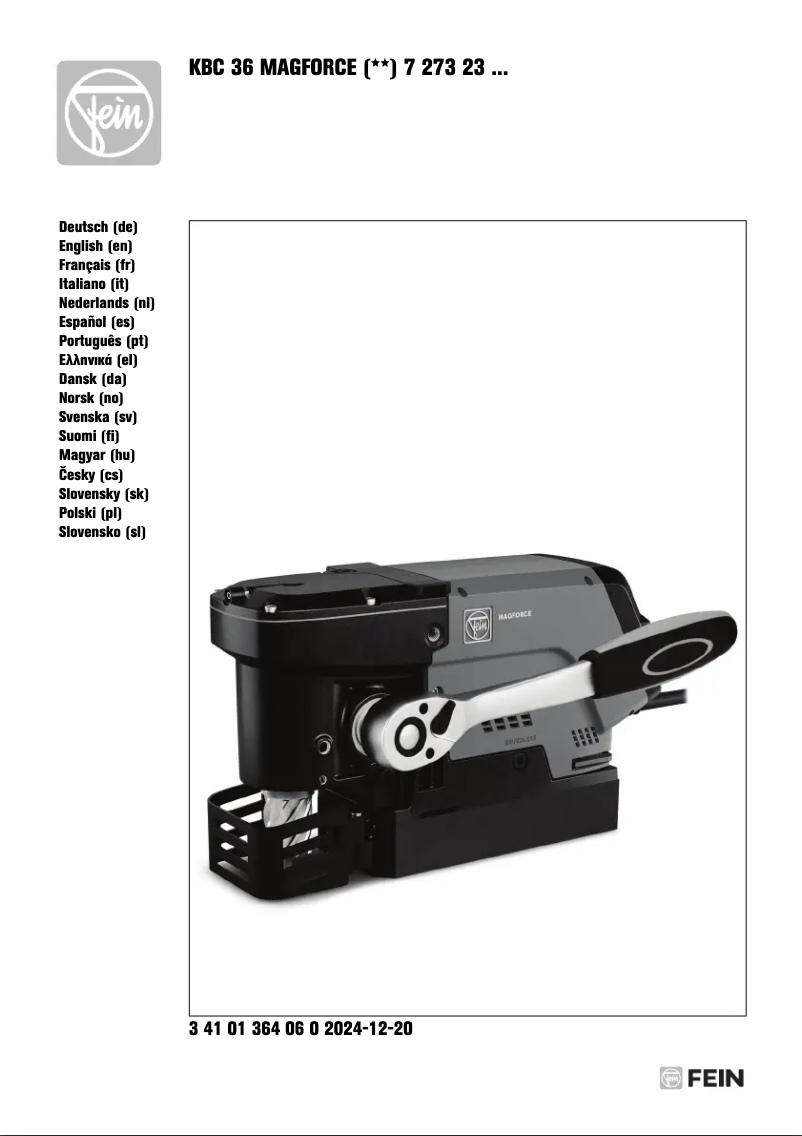 Page n°1 - Manuel utilisateur Fein KBC 36 MAGFORCE