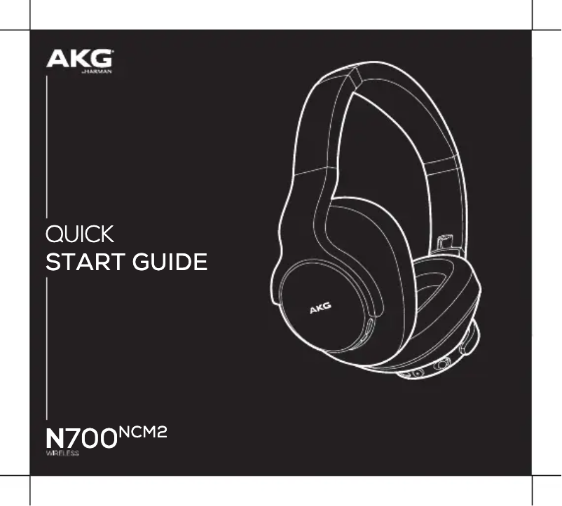 Page 1 de la notice Guide de démarrage rapide AKG N700NCM2 Wireless