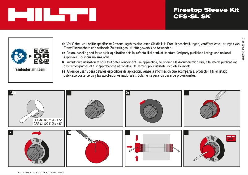 Página 1 del manual Manual de usuario Hilti CFS-SL RK