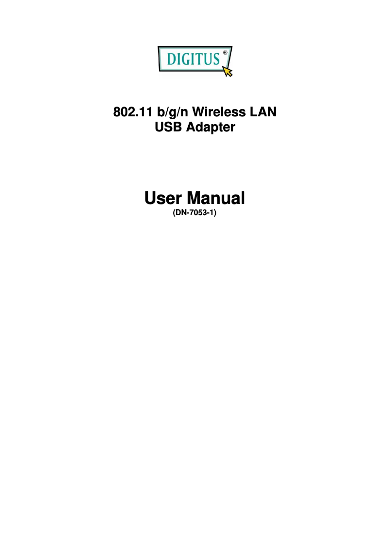 Page n°1 - Manuel utilisateur Digitus DN-7053-1