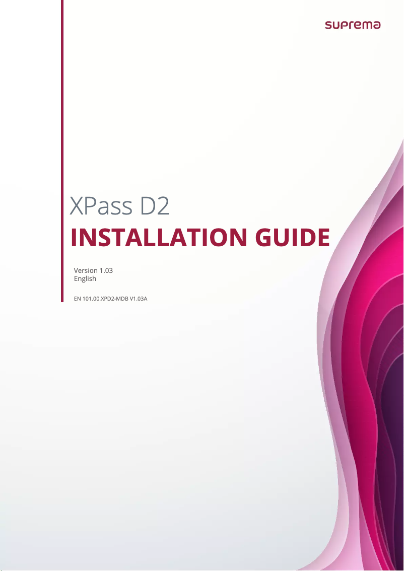 Image de la première page du manuel de l'appareil XPass D2