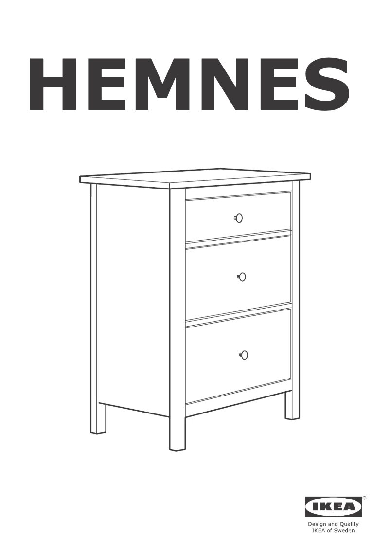 Image de la première page du manuel de l'appareil HEMNES 104.834.70