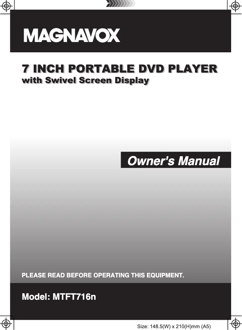 Image de la première page du manuel de l'appareil MTFT716n