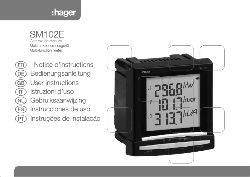 Page 1 de la notice Manuel utilisateur Hager SM102E