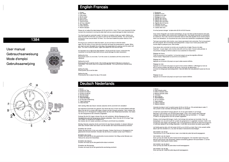 Page 1 de la notice Manuel utilisateur Davis 1384