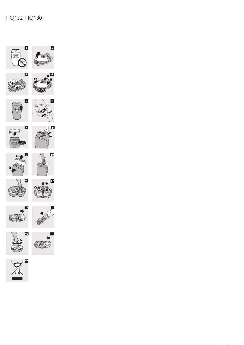 Page 1 of the manual User Manual Philips HQ136
