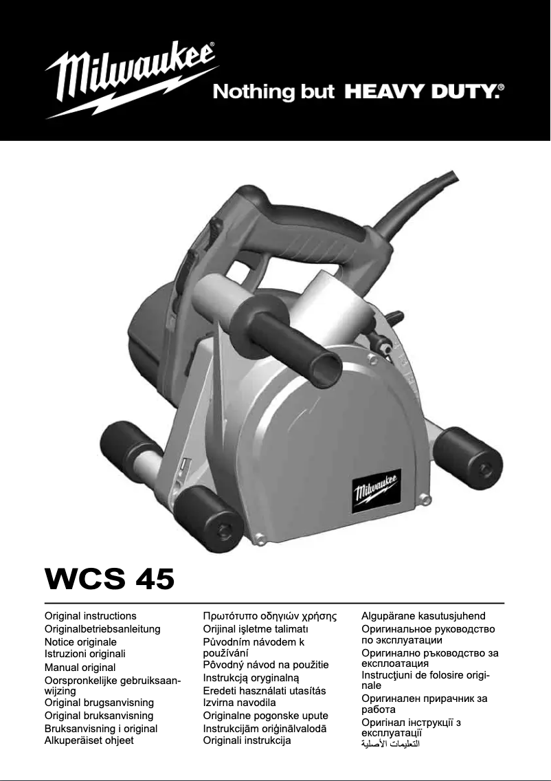 Page n°1 - Manuel utilisateur Milwaukee WCS 45
