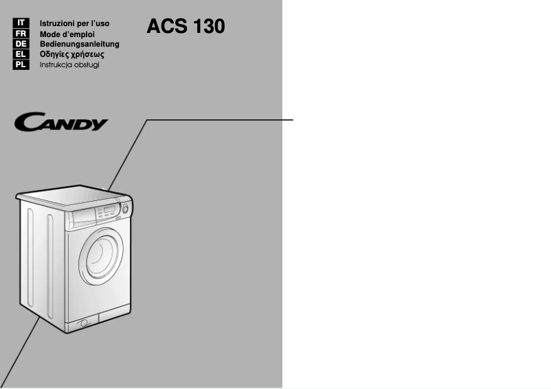 Page 1 de la notice Manuel utilisateur Candy LBACS130.6SY