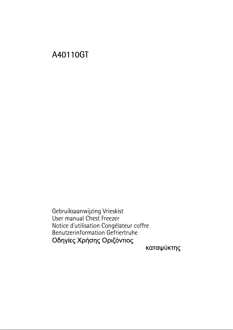 Page 1 de la notice Manuel utilisateur AEG-Electrolux 40110 GT