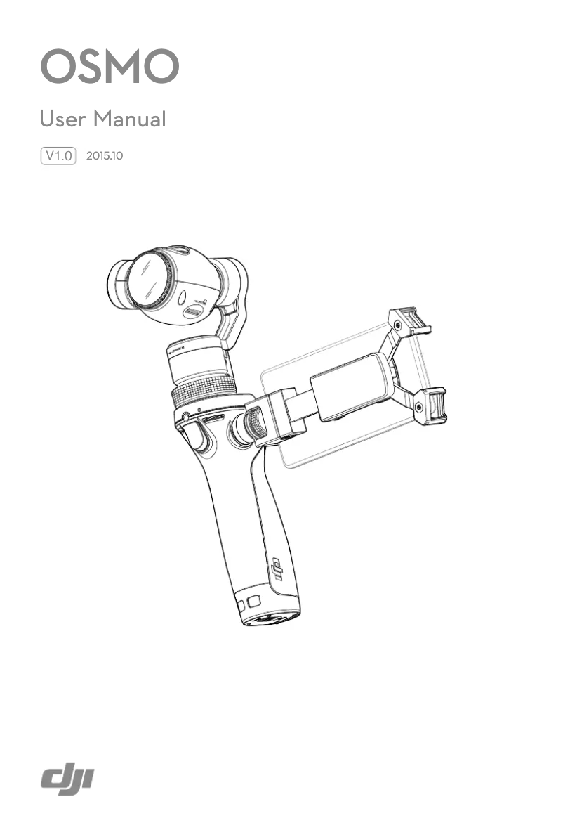 Page 1 de la notice Manuel utilisateur DJI Osmo