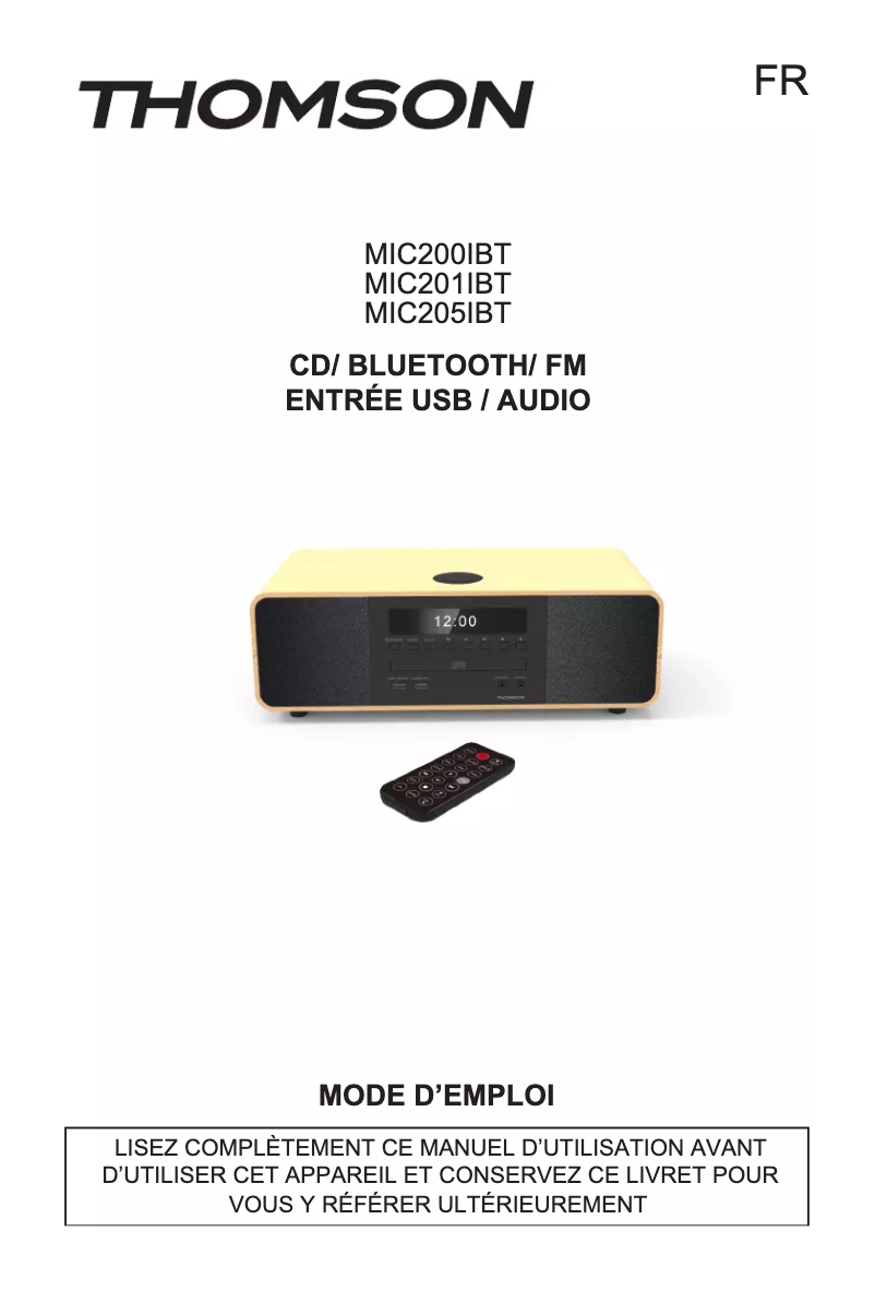 Image de la première page du manuel de l'appareil MIC201IBT