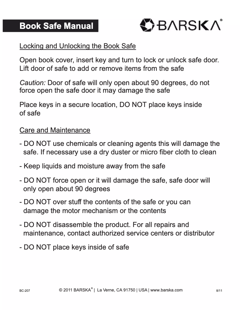 Page 1 de la notice Manuel utilisateur Barska AX11680