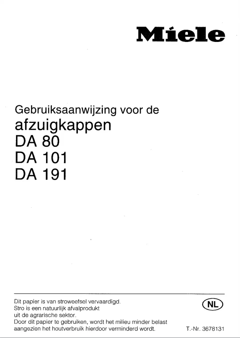 Image de la première page du manuel de l'appareil DA 191