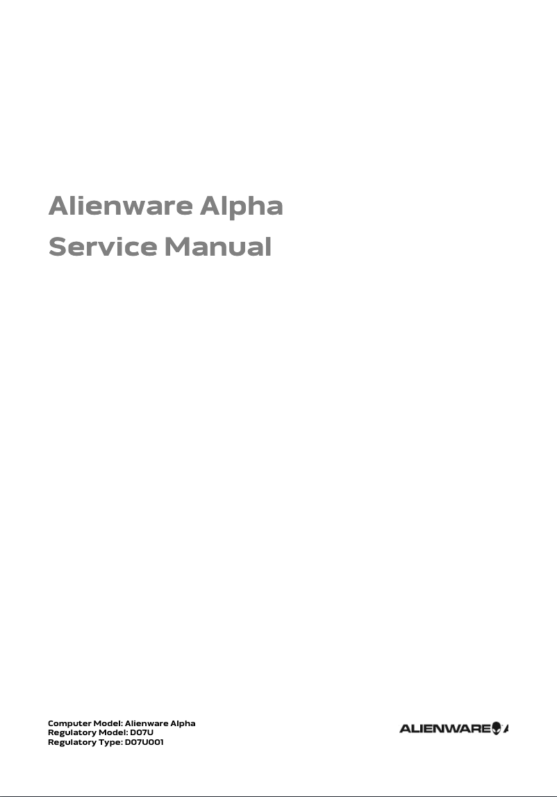 Page n°1 - Manuel utilisateur Alienware Alpha ASM03