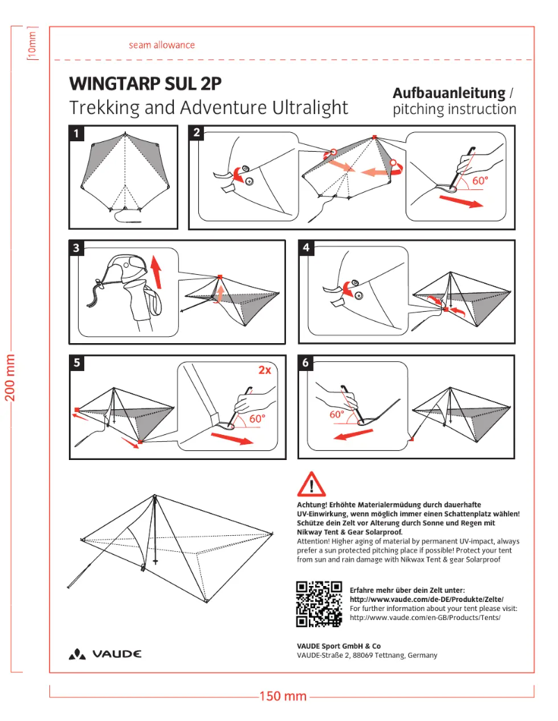 Image de la première page du manuel de l'appareil Wingtarp Sul 2P