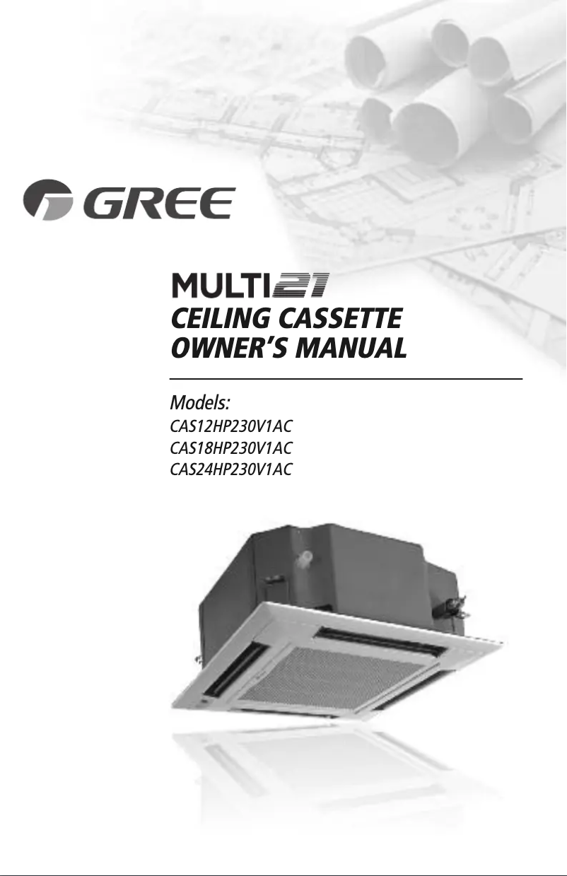 Page 1 de la notice Manuel utilisateur Gree CAS18HP230V1AC