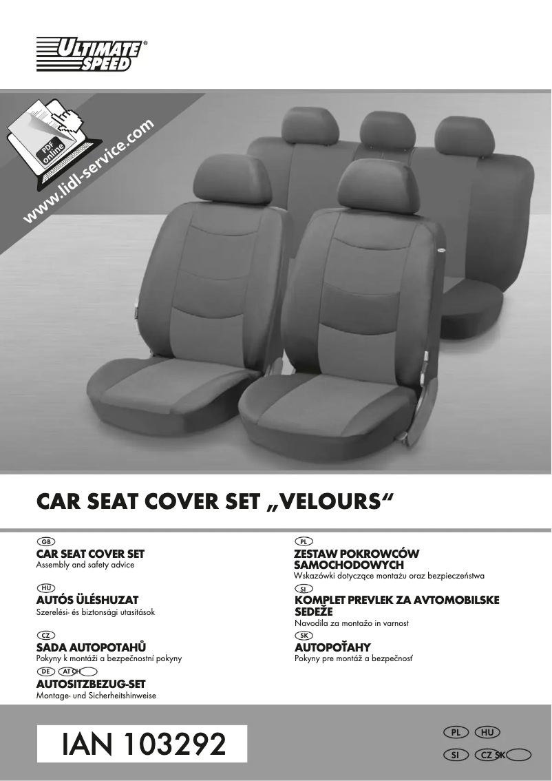 Page 1 de la notice Manuel utilisateur Ultimate Speed IAN 103292