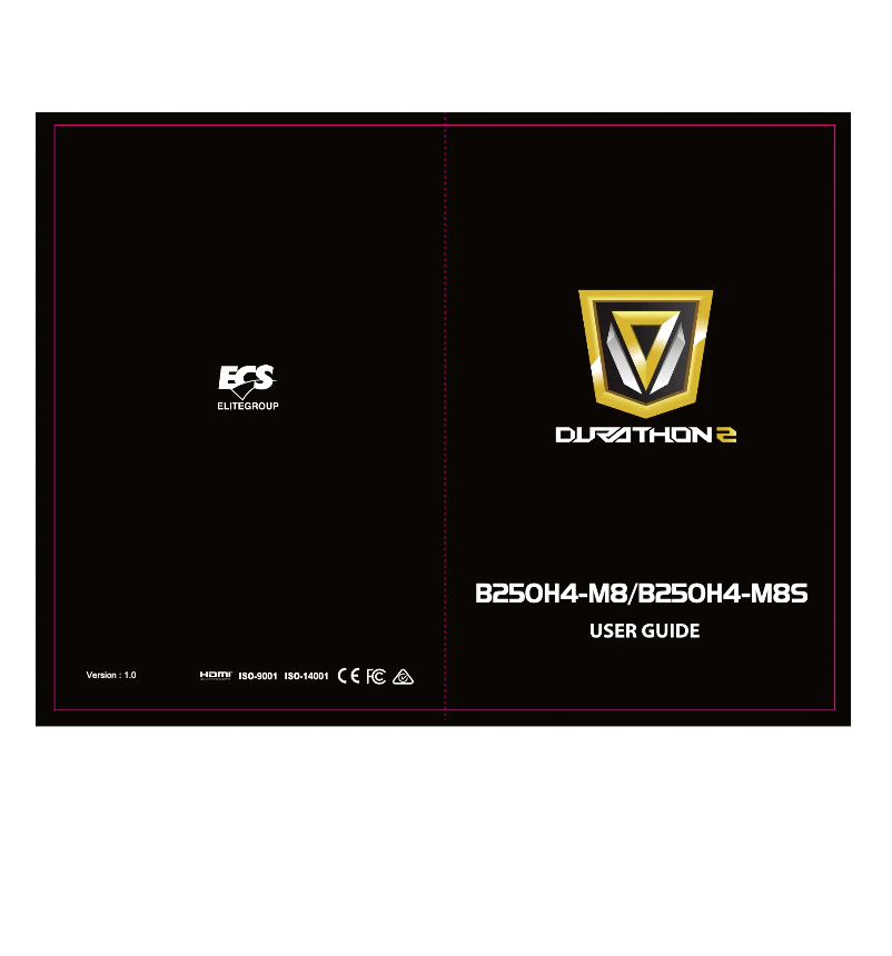 Page 1 de la notice Manuel utilisateur ECS B250H4-M8 M8S