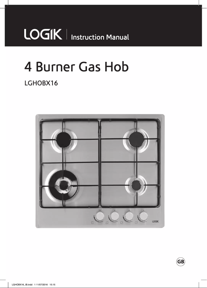 Imagen de la primera página del manual del dispositivo LGHOBX16