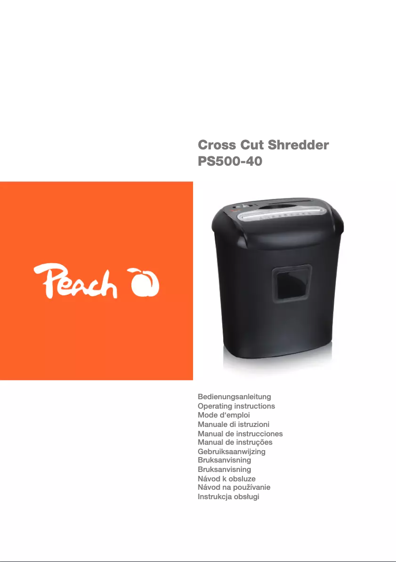 Page n°1 - Manuel utilisateur Peach PS500-40