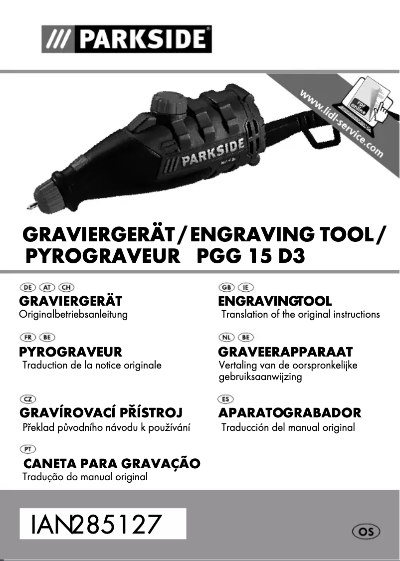 Page 1 de la notice Manuel utilisateur Parkside PGG 15 D3