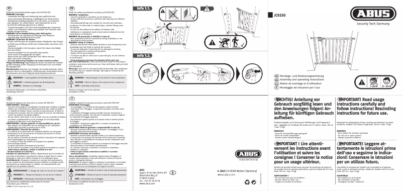 Page n°1 - Mode d'emploi Abus JC9330