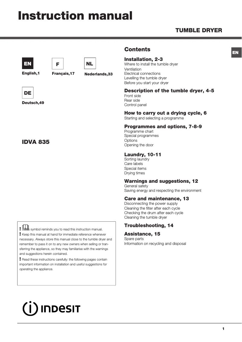 Page 1 de la notice Manuel utilisateur Zanussi ZRG717CW