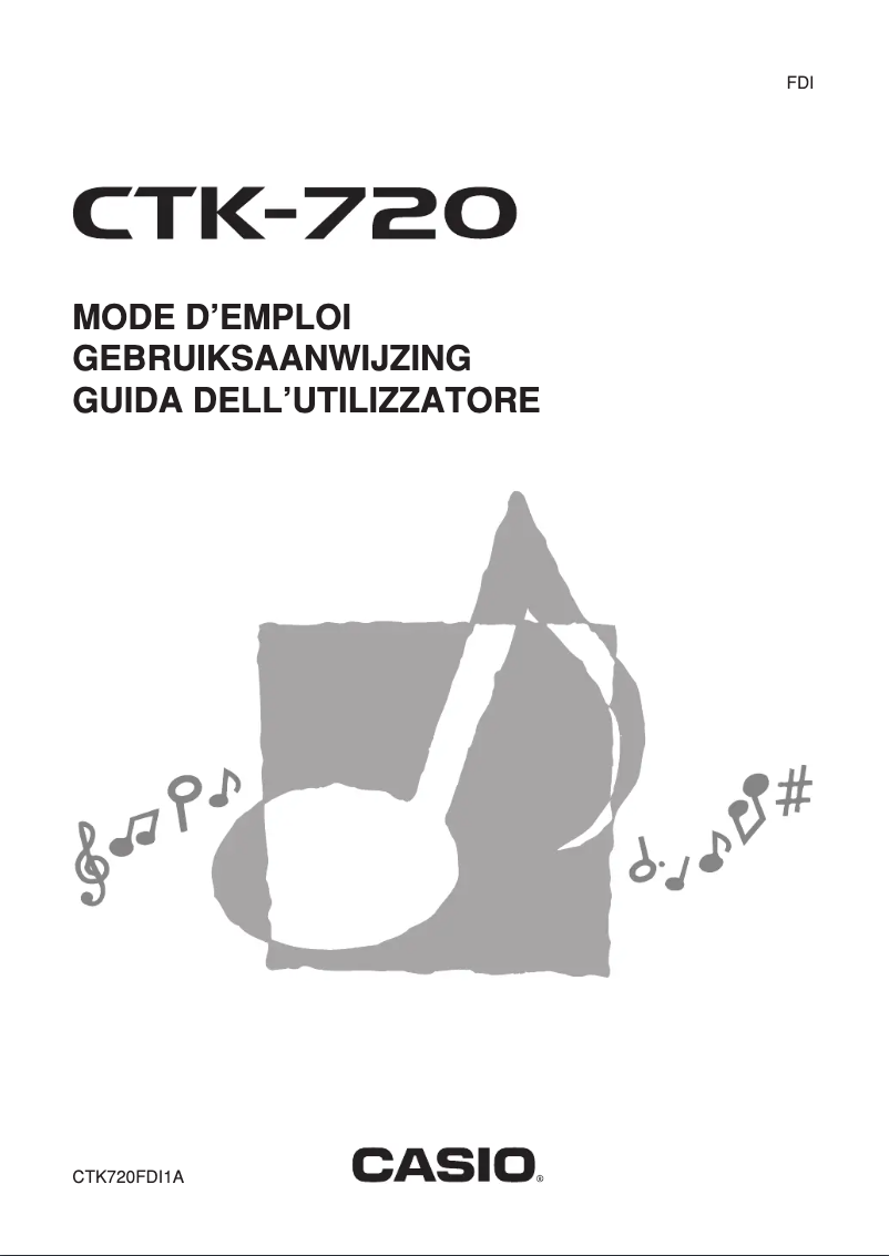 Page n°1 - Manuel utilisateur Casio CTK-720