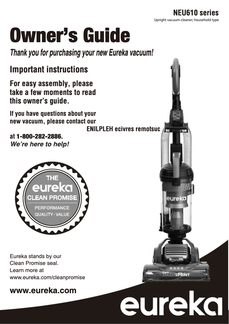 Page n°1 - Manuel utilisateur Eureka Dash Sprint NEU610